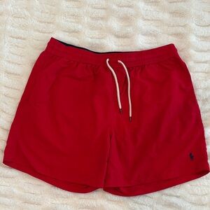 Polo by Ralph Lauren Red Swim Trunks